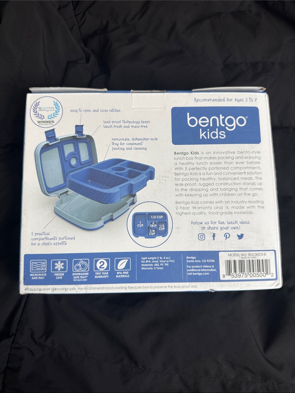 Bentgo Kids Blue Bento-Style Lunchbox